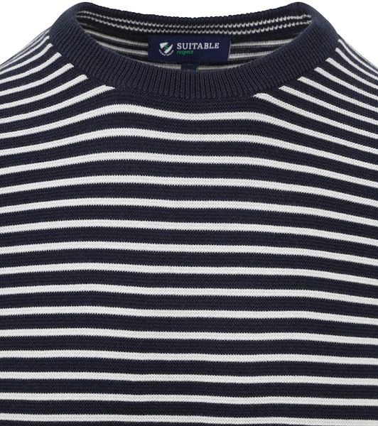 Suitable Respect Trui Otto Blauw Streep 5 Suitable Respect Trui Otto Blauw Streep - Image 3