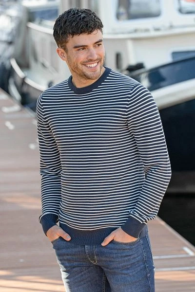 Suitable Respect Trui Otto Blauw Streep 4 Suitable Respect Trui Otto Blauw Streep - Image 2