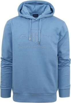 Gant Hoodie Tonal Shield Lichtblauw 12 Gant Hoodie Tonal Shield Lichtblauw -Kleding Verkoop 77212 1 1