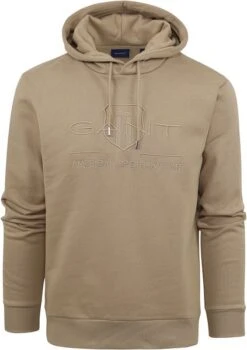 Gant Hoodie Tonal Shield Beige
