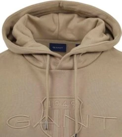 Gant Hoodie Tonal Shield Beige 13 Gant Hoodie Tonal Shield Beige -Kleding Verkoop 77213 2 1