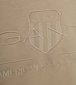 Gant Hoodie Tonal Shield Beige 10 Gant Hoodie Tonal Shield Beige -Kleding Verkoop 77213 3