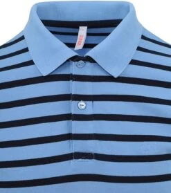 Sun68 Poloshirt Strepen Lichtblauw -Kleding Verkoop 77274 2 1