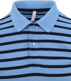 Sun68 Poloshirt Strepen Lichtblauw -Kleding Verkoop 77274 2