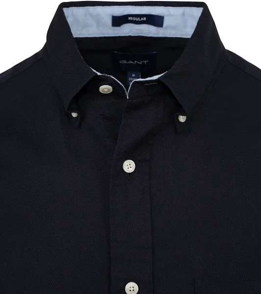 Gant Casual Overhemd Honeycomb Navy 4 Gant Casual Overhemd Honeycomb Navy - Image 2