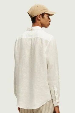 Scotch And Soda Overhemd Linnen Wit -Kleding Verkoop 77281 13