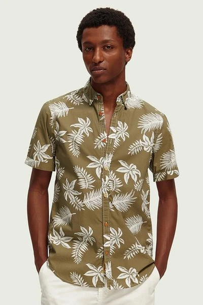 Scotch And Soda Shortsleeve Overhemd Print Groen 4 Scotch And Soda Shortsleeve Overhemd Print Groen - Image 2