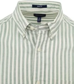 Gant Casual Overhemd Streep Linnen Groen 13 Gant Casual Overhemd Streep Linnen Groen -Kleding Verkoop 77288 2 1