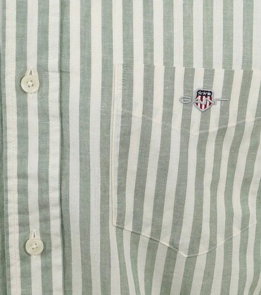 Gant Casual Overhemd Streep Linnen Groen 5 Gant Casual Overhemd Streep Linnen Groen - Image 3