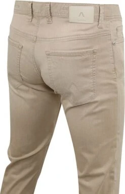 Alberto Pipe Broek Denim Bruin Beige -Kleding Verkoop 77293 3