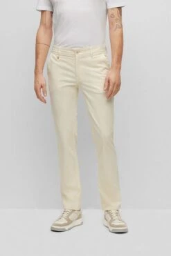 Hugo Boss Chino Schino Slim Lichtbeige -Kleding Verkoop 77306 3