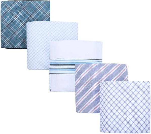 Suitable Zakdoeken 5-Pack Patronen Blauw 5 Suitable Zakdoeken 5-Pack Patronen Blauw - Image 4