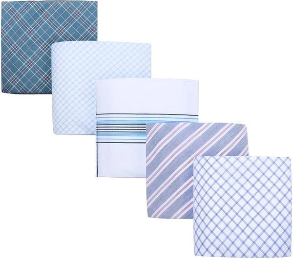 Suitable Zakdoeken 5-Pack Patronen Blauw 3 Suitable Zakdoeken 5-Pack Patronen Blauw - Image 2