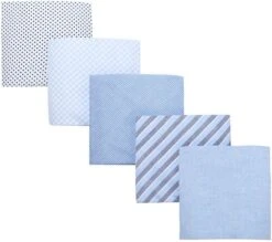 Suitable Zakdoeken 5-Pack Patronen Lichtblauw -Kleding Verkoop 77326 2 1