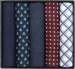 Suitable Zakdoeken 5-Pack Patronen Donkerblauw