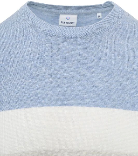 Blue Industry Pullover Strepen Blauw 4 Blue Industry Pullover Strepen Blauw - Image 2