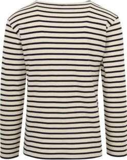 Armor-Lux Houat Trui Strepen Zwart Ecru -Kleding Verkoop 77351 3 1