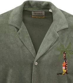 Scotch And Soda Shortsleeve Overhemd Badstof Groen -Kleding Verkoop 77382 2