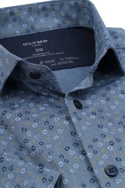 Olymp Luxor Shortsleeve Overhemd Figuren Blauw 8 Olymp Luxor Shortsleeve Overhemd Figuren Blauw - Image 6