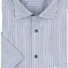 Olymp Luxor Shortsleeve Overhemd Strepen Navy
