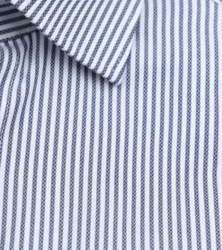 Olymp Luxor Shortsleeve Overhemd Strepen Navy -Kleding Verkoop 77458 3 1