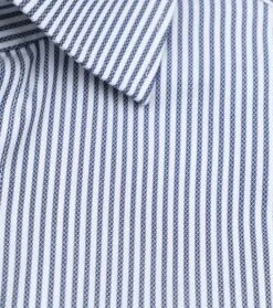 Olymp Luxor Shortsleeve Overhemd Strepen Navy -Kleding Verkoop 77458 3