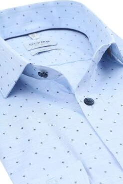 OLYMP Level 5 Overhemd Print Lichtblauw -Kleding Verkoop 77464 2 1