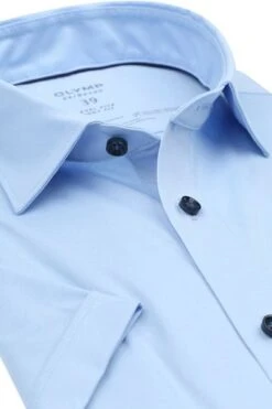 OLYMP Short Sleeve Overhemd Lvl 5 24/Seven Lichtblauw -Kleding Verkoop 77467 2 1