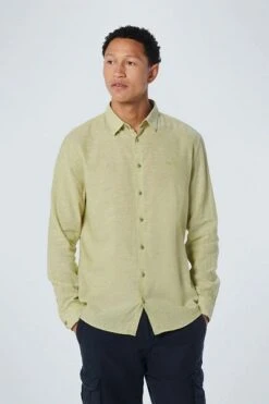 No-Excess No Excess Overhemd Linnen Groen -Kleding Verkoop 77484 7