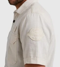 PME Legend Short Sleeve Overhemd Ecru -Kleding Verkoop 77498 5