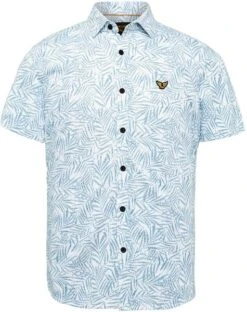 PME Legend Short Sleeve Overhemd Print Blauw