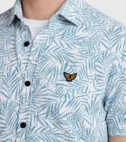 PME Legend Short Sleeve Overhemd Print Blauw -Kleding Verkoop 77500 4