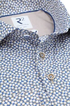R2 Overhemd Print Koffiekopjes Blauw -Kleding Verkoop 77586 2 1