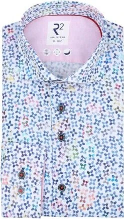 R2 Overhemd Print Blauw -Kleding Verkoop 77589 1 1