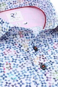 R2 Overhemd Print Blauw -Kleding Verkoop 77589 2 1