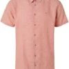 No-Excess No Excess Short Sleeve Overhemd Linnen Zalmroze -Kleding Verkoop 77713 1