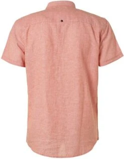 No-Excess No Excess Short Sleeve Overhemd Linnen Zalmroze -Kleding Verkoop 77713 6
