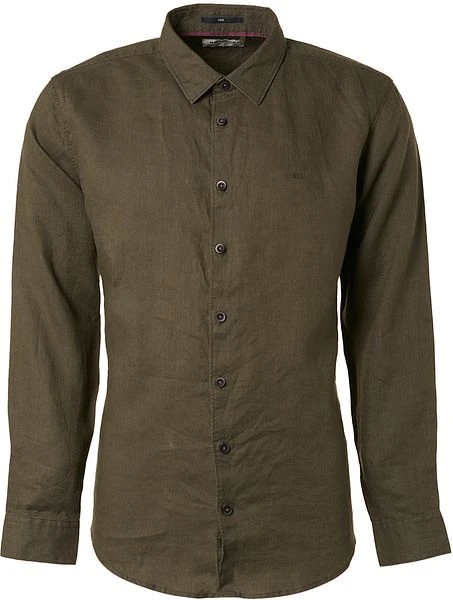 No-Excess No Excess Overhemd Linnen Army Groen 3 No-Excess No Excess Overhemd Linnen Army Groen