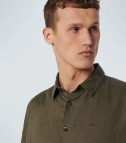 No-Excess No Excess Overhemd Linnen Army Groen 12 No-Excess No Excess Overhemd Linnen Army Groen -Kleding Verkoop 77715 5
