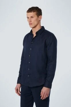 No-Excess No Excess Overhemd Linnen Navy 9 No-Excess No Excess Overhemd Linnen Navy -Kleding Verkoop 77716 2