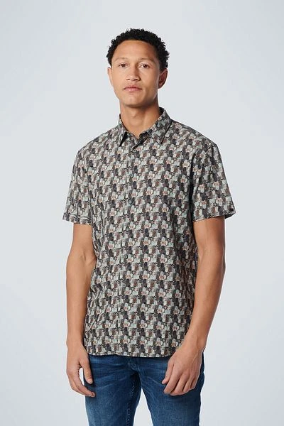 No-Excess No Excess Short Sleeve Overhemd Print Groen 4 No-Excess No Excess Short Sleeve Overhemd Print Groen - Image 2