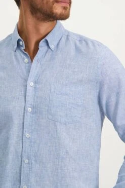 State Of Art Overhemd Melange Blauw -Kleding Verkoop 77761 4