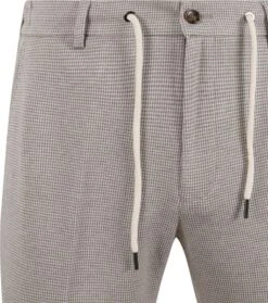 Suitable Pantalon Jersey Pied De Poule Beige -Kleding Verkoop 77861 2