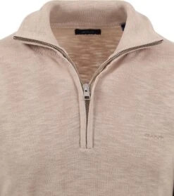 Gant Halfzip Trui Beige -Kleding Verkoop 77929 2 1