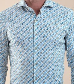 R2 Knitted Kntted Overhemd Beige Blauw -Kleding Verkoop 77948 3