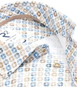 R2 Knitted Kntted Overhemd Beige Blauw -Kleding Verkoop 77948 4