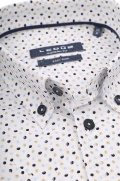 Ledub Short Sleeve Overhemd Stippen Blauw -Kleding Verkoop 77951 2 1