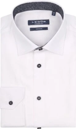 Ledub Overhemd Wit Navy -Kleding Verkoop 77956 4 1